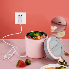 USB Electric Lunch Box Food Heater 5V 12V 24V 20W Car Truck School Travel Food Heated Warmer Container Stainless Steel Bneto Box