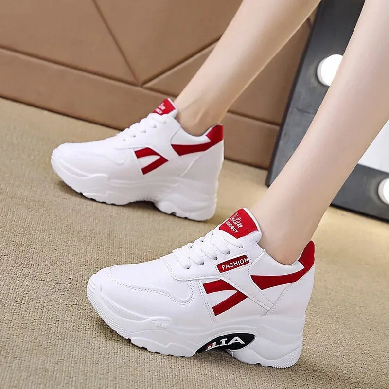 Sneakers Women Platform Inner Increase Shoes Woman Shoes Casual Ladies Footwear Chunky Sneakers Women Shoes Tennis Sport Shoes SHOWLU FASHION STORE