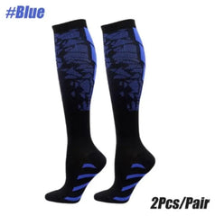 1 Pair Compression Sports Socks for Women and Men - Calf Support Socks for Running Nurses Flight Pregnancy Circulation Athletic SHOWLU FASHION STORE