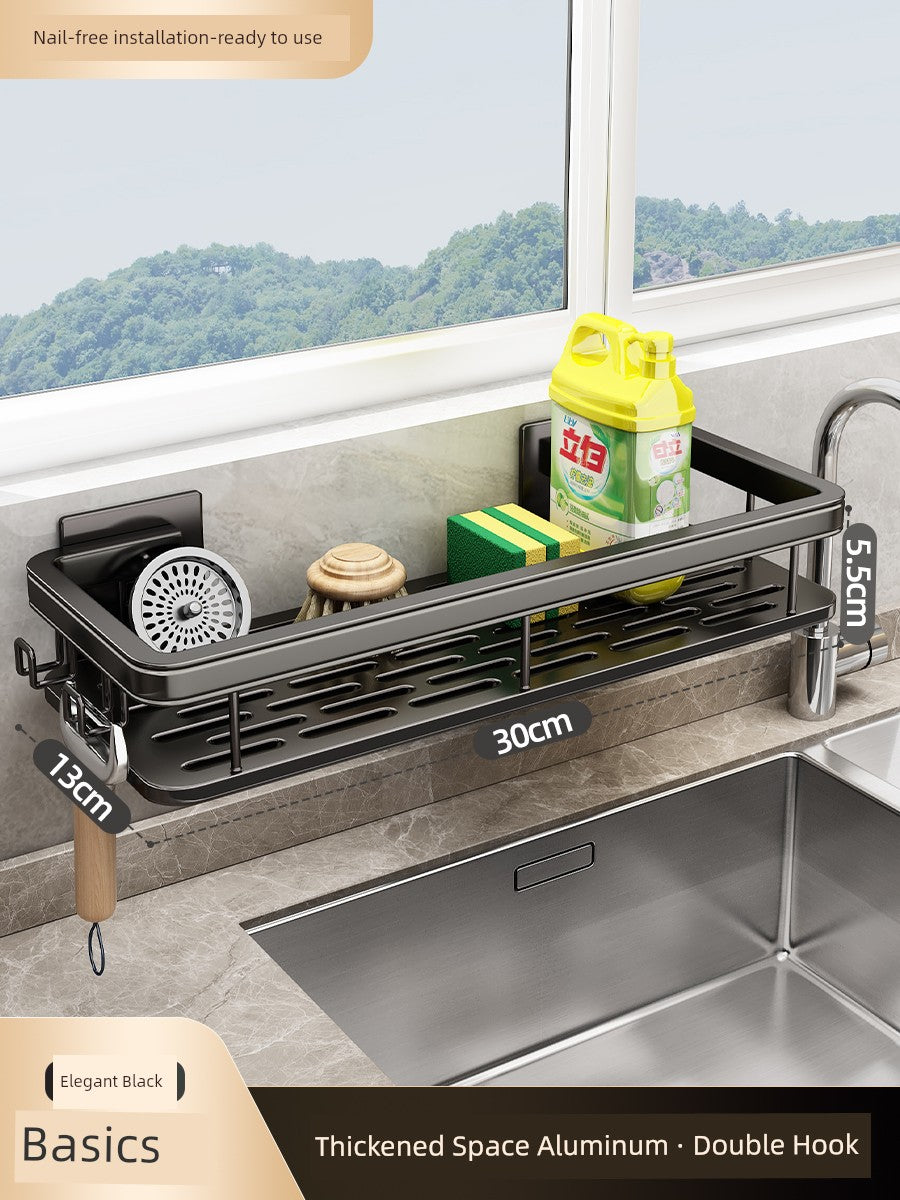 Punch-Free Storage Rack Wall-Mounted Tool Kitchen SHOWLU FASHION STORE