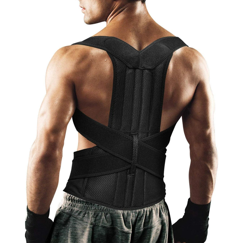 Back Brace Posture Corrector Belt for Women & Men Back Lumbar Support, Adjustable Shoulder Posture Support for Improve Scoliosis SHOWLU FASHION STORE