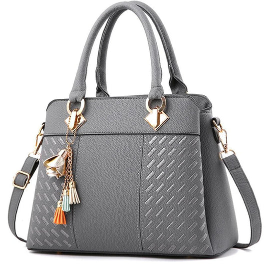 Gusure Luxury Handbag Women Crossbody Bag with tassel hanging Large Capacity Female Shoulder Bags Embroidery Tote Sac A Main SHOWLU FASHION STORE
