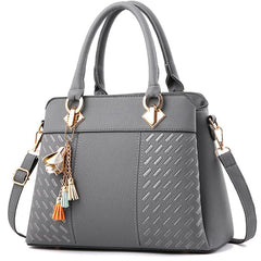 Gusure Luxury Handbag Women Crossbody Bag with tassel hanging Large Capacity Female Shoulder Bags Embroidery Tote Sac A Main SHOWLU FASHION STORE