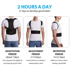 Back Brace Posture Corrector Belt for Women & Men Back Lumbar Support, Adjustable Shoulder Posture Support for Improve Scoliosis SHOWLU FASHION STORE