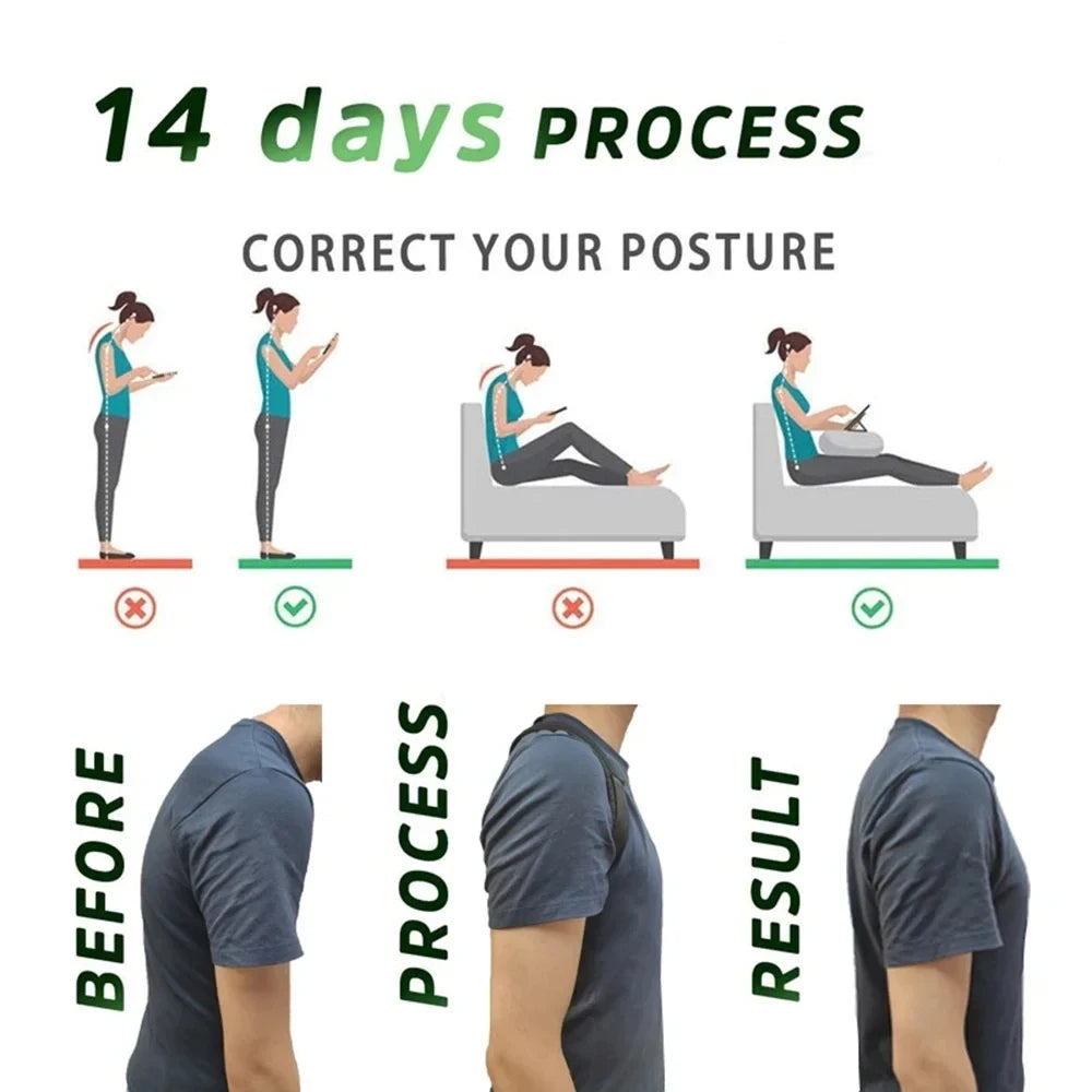 Adjustable Breathable Back Posture Corrector Home Office Man Woman Shoulder Support Correction Belt Repair Straight Shoulders SHOWLU FASHION STORE