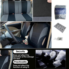 AUTO HIGH Universal Car Seat Covers Polyester Auto Seat Protector Front & Rear Fit Most Car Van SUV Truck