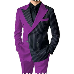 New Style Slim Fit Men Suits 2 Piece Groom Tuxedos Peak Lapel Double Breasted Blazer Pants Sets Prom Business Costume Homme SHOWLU FASHION STORE