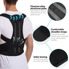 Back Brace Posture Corrector Belt for Women & Men Back Lumbar Support, Adjustable Shoulder Posture Support for Improve Scoliosis SHOWLU FASHION STORE