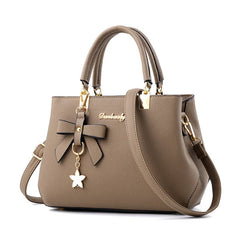 Yogodlns Elegant Women Messenger Bags with flower pendant Office Ladies Totes Pure Handbag for female Crossbody Shoulder Bags SHOWLU FASHION STORE