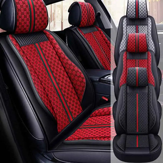 PU Leather Universal Car Seat Cover Cushion Protection Cushion Anti-scratch Suitable for Sedan SUV Pickup Truck Seat four season