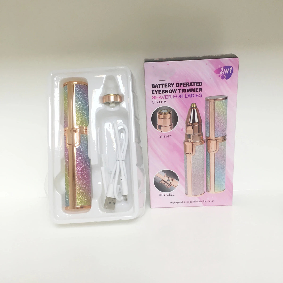 New 2 IN 1 Electric Epilator Eyebrow Trimmer Women's Body Facial Lip Epilator Rechargeable Mini Painless Razor Shave Shaver