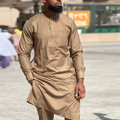 2 pieces kaftan outfits africa set clothing wedding evening dress dashiki african traditional dresses clothes for men 2025
