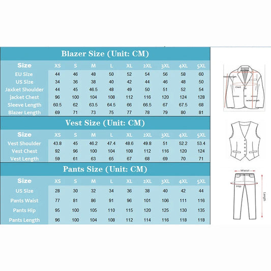 New Light Blue Men Suits 3 Piece Jacket Pants Vest Single Breasted Notch Lapel Formal Wedding Blazer High Quality Costume Homme SHOWLU FASHION STORE