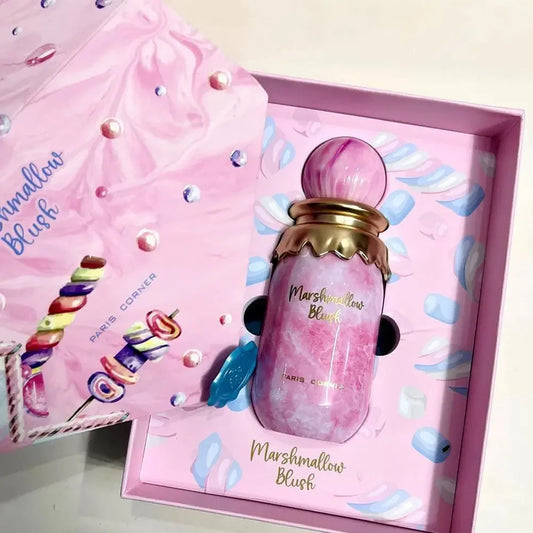 3.4oz/100ml Paris Corner Corner Marshmallow Women's Perfume Eau De Toilette Long-lasting Floral Scent Fresh Natura Perfume