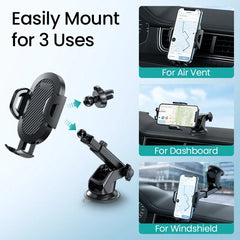 AUFU Sucker Car Phone Holder Smartphone Mount Stand GPS Telefon Mobile Cell Support For iPhone 15 14 13 Pro Max Xiaomi Samsung