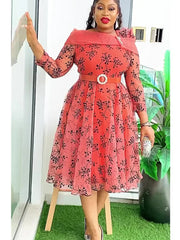 2025 Elegant African Dresses for Women Africa Clothing Plus Size Wedding Party Dress Dashiki Ankara Office Lady Outfit Robe SHOWLU FASHION STORE