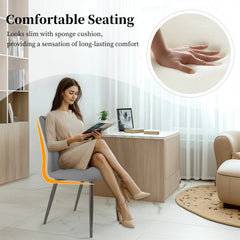 Upholstered PU Leather Dining Chair Set of 2 Kitchen High Back Armless Side Dinner Chairs for Living Room, Kitchen SHOWLU FASHION STORE