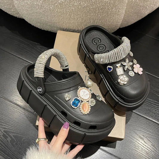 Summer Women Slippers Platform Clogs Outdoor Garden Shoes Female Pool Sandals Bathroom Flip Flops Mules Ladies Beach Slides SHOWLU FASHION STORE