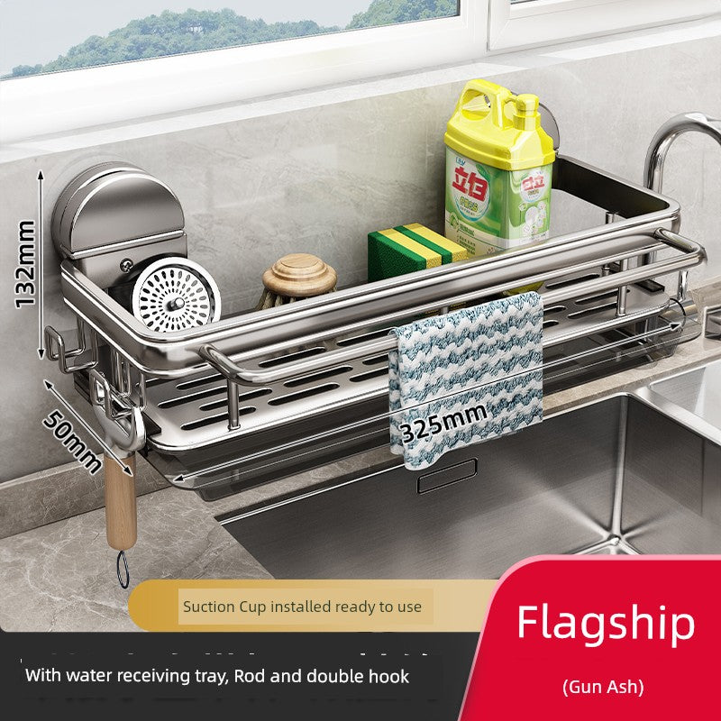 Punch-Free Storage Rack Wall-Mounted Tool Kitchen SHOWLU FASHION STORE