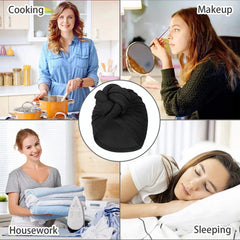Women's Fashion Turbans New Bubble Cloth Large Plate Flower Elastic Leisure Comfortable and Breathable Daily Hat Headband Hat SHOWLU FASHION STORE
