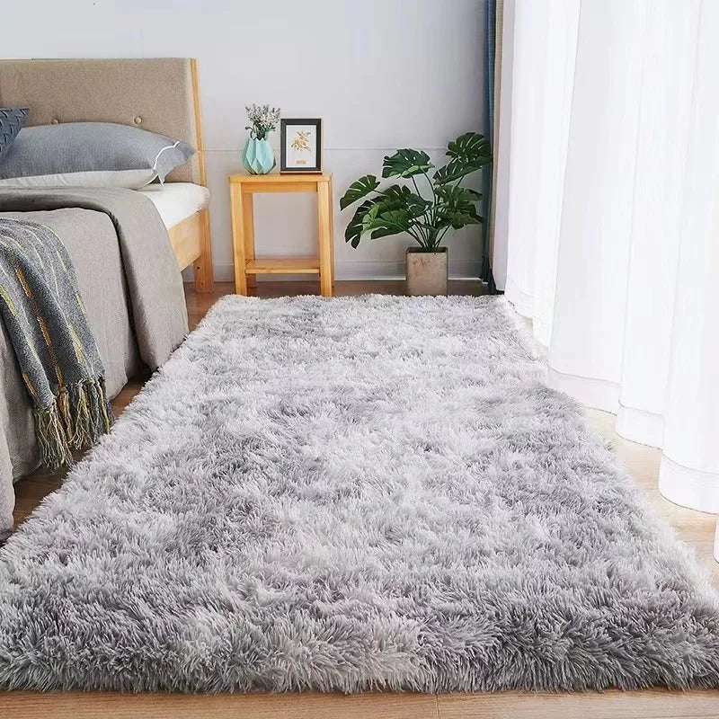 Gray Carpet for Living Room Plush Rug Bed Room Floor Fluffy Mats Anti-slip Home Decor Rugs Soft Velvet Carpets Kids Room Blanket SHOWLU FASHION STORE