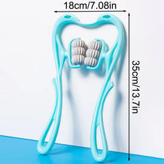 Six-Wheel Manual Cervical Massager for Neck Back Waist - Muscle Tension Relief And Relaxation Rolling Therapeutic Tool