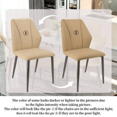 Upholstered PU Leather Dining Chair Set of 2 Kitchen High Back Armless Side Dinner Chairs for Living Room, Kitchen SHOWLU FASHION STORE