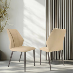 Upholstered PU Leather Dining Chair Set of 2 Kitchen High Back Armless Side Dinner Chairs for Living Room, Kitchen SHOWLU FASHION STORE