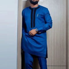 2025 new traditional men's suit luxury gentleman's shirt suit casual travel banquet men's two-piece set fashionable men's suit SHOWLU FASHION STORE