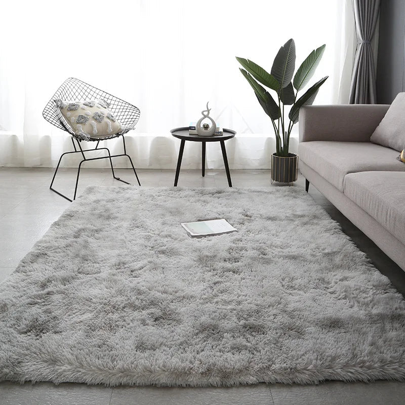 Gray Carpet for Living Room Plush Rug Bed Room Floor Fluffy Mats Anti-slip Home Decor Rugs Soft Velvet Carpets Kids Room Blanket SHOWLU FASHION STORE