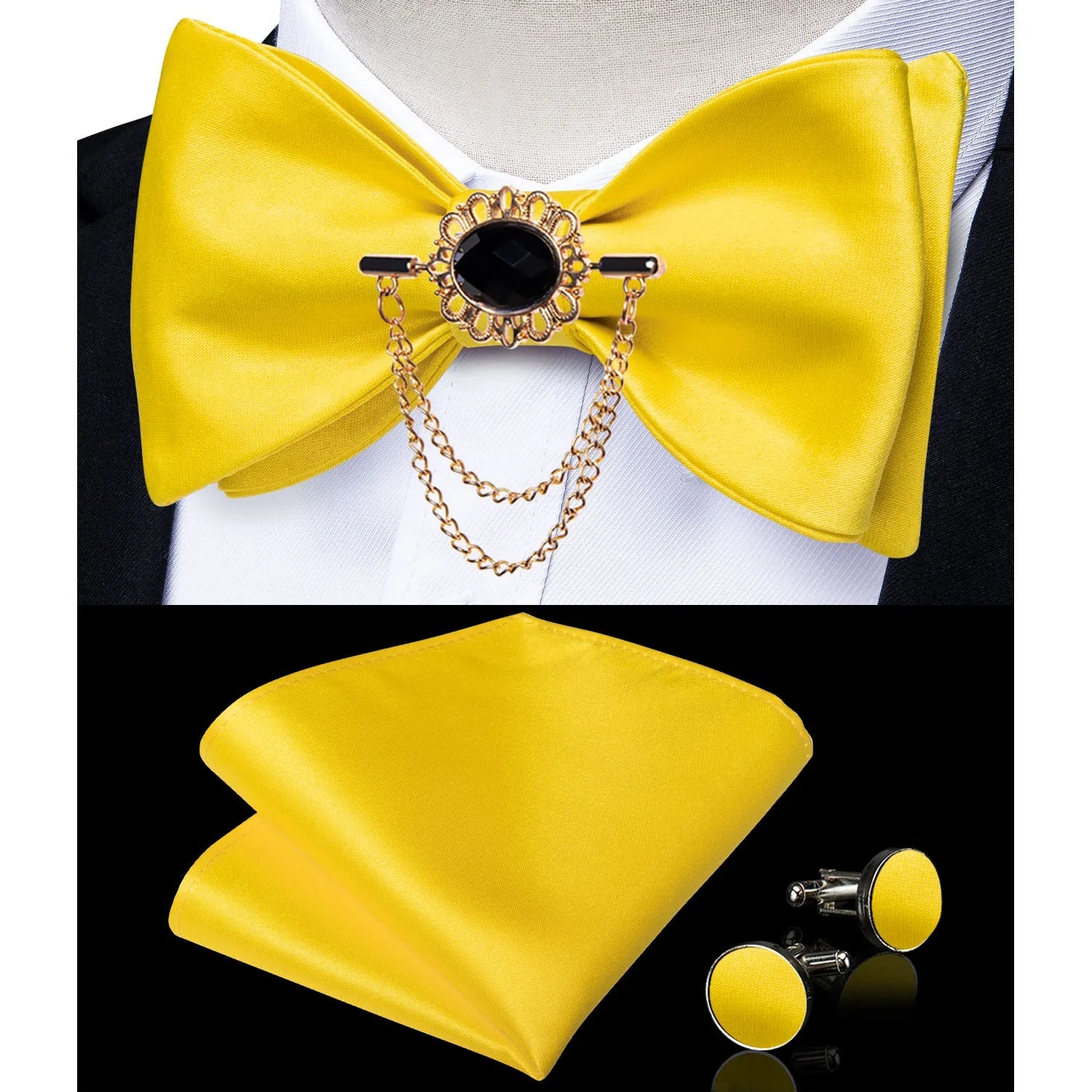 Pink Plaid Solid Men's Self Tie Bow Tie Silk Jacquard Woven Wedding Party Bowtie Hanky Brooch Set Men Butterfly Necktie DiBanGu SHOWLU FASHION STORE