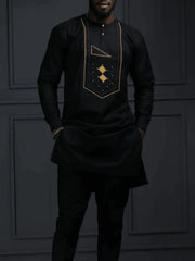 2025 New men's suit, white pocket, 2-piece set, luxury wedding casual suit, traditional African style of ethnic minorities