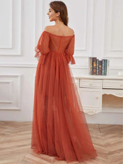 Maternity Dress For Photoshoot Pregnancy Off Shoulder Short Sleeve Tulle Gown Chffon Long Dress Photography Dress For Women