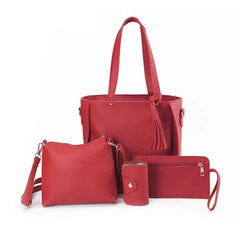 4Pcs/set Leather Crossbody Bags Women Bag Set Pattern Portable Fashion Shoulder Bags Purse Ladies PU Crossbody Bag SHOWLU FASHION STORE