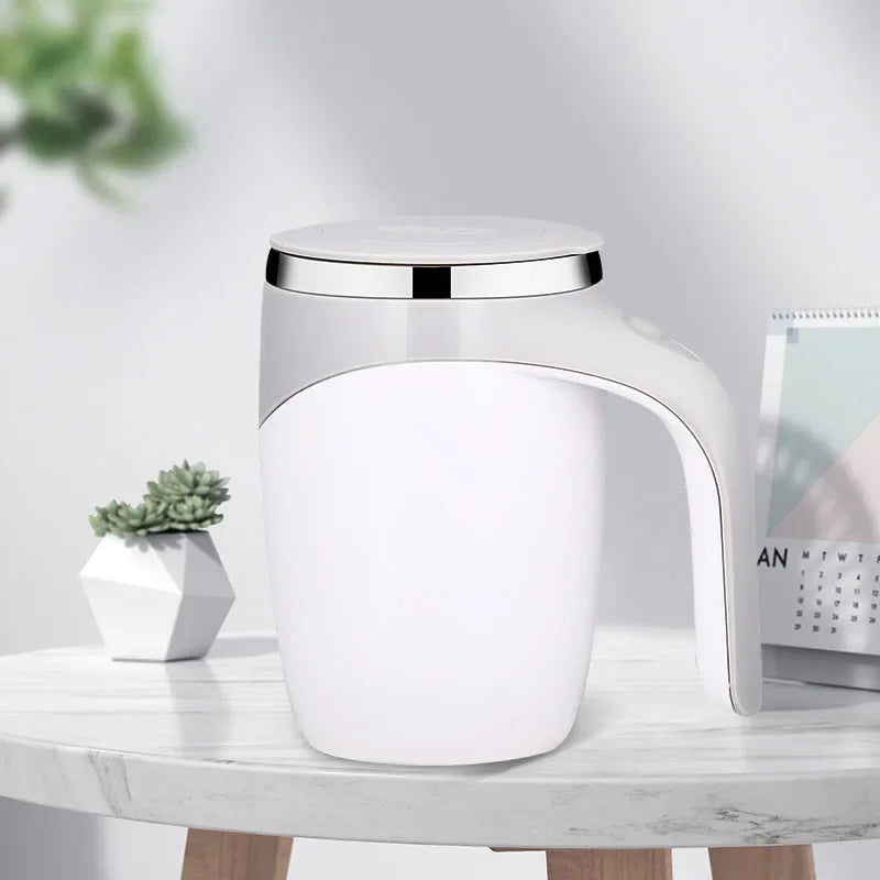 Automatic Mixing Cup Battery Portable Coffee Electric Mixing Stainless Steel Rotary Magn，