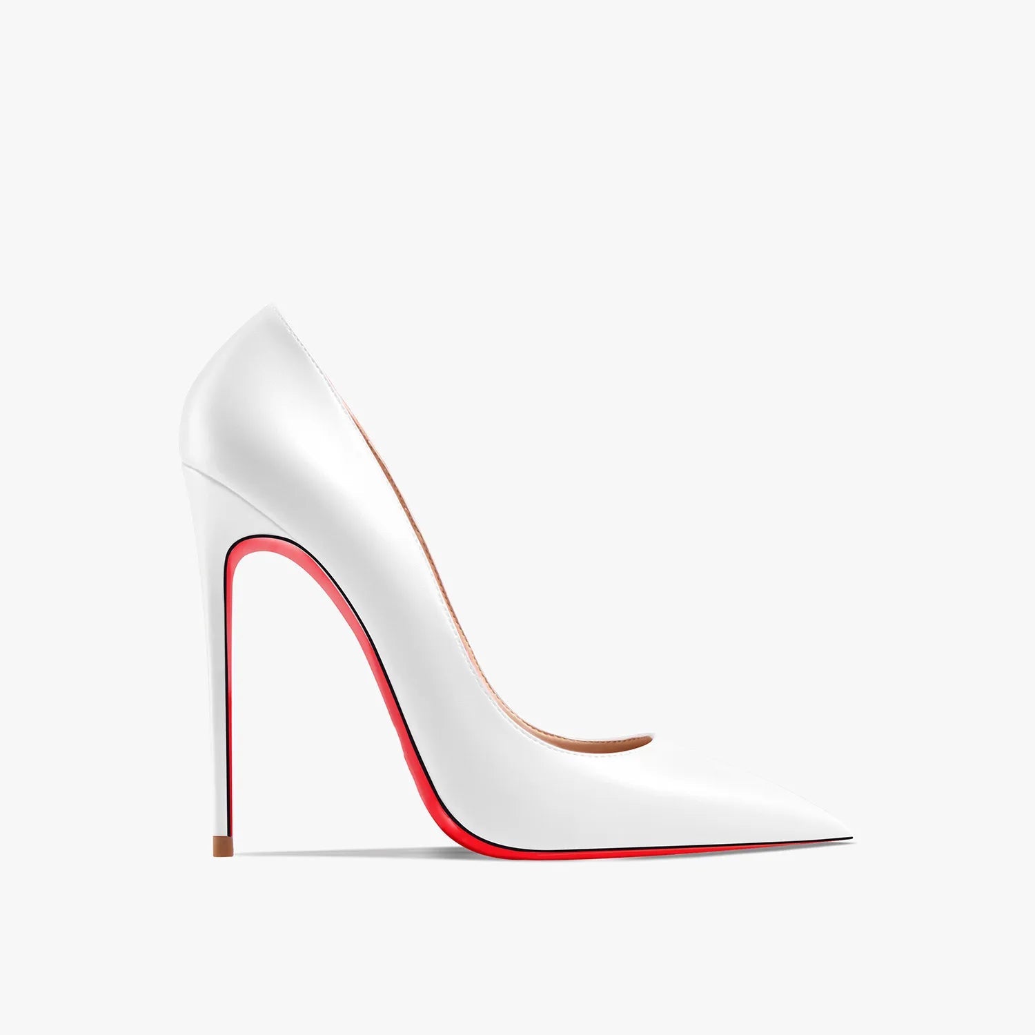 Women's Red Shiny Bottom High Heels Brand High Heels  12 cm Sexy Matte Party Pointed Wedding Shoes Shallow Mouth Single Shoes SHOWLU FASHION STORE