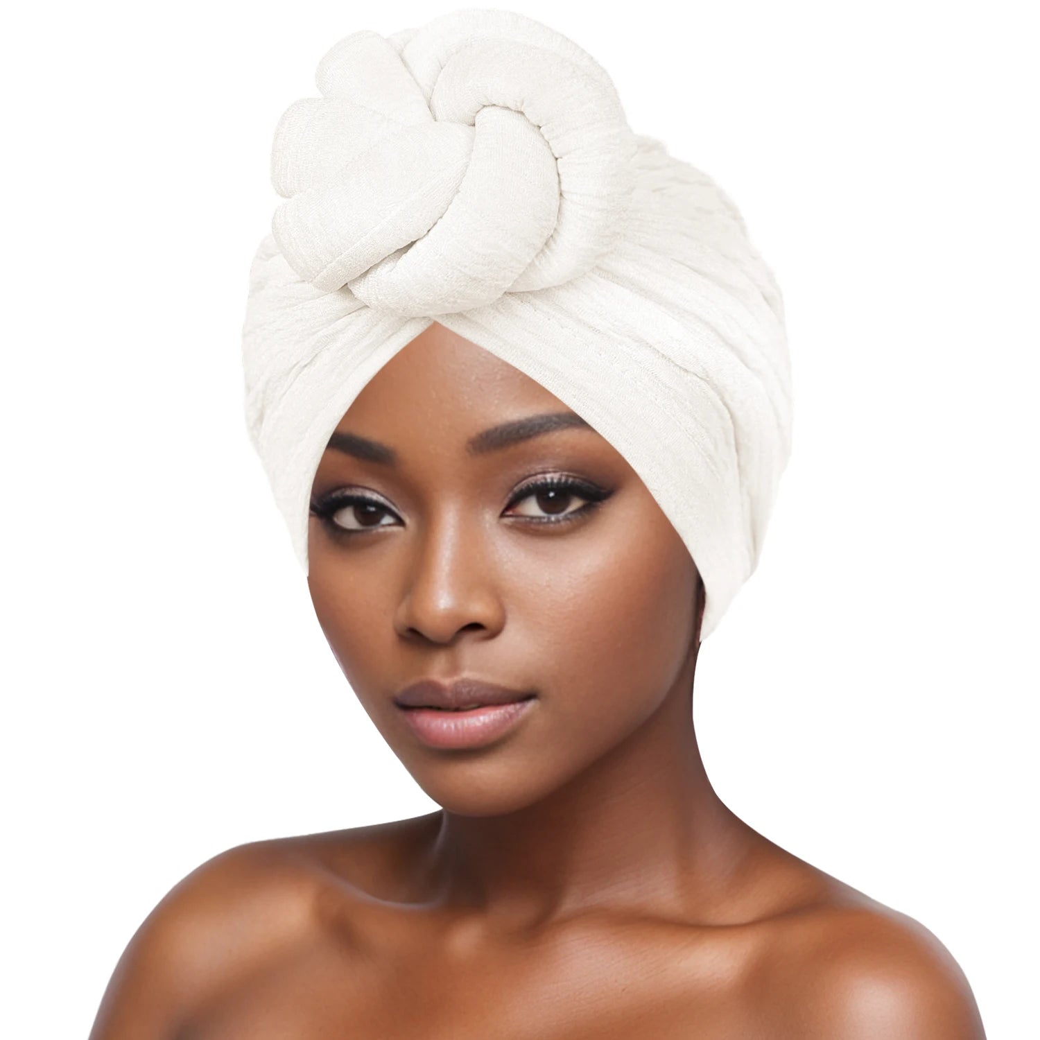 Women's Fashion Turbans New Bubble Cloth Large Plate Flower Elastic Leisure Comfortable and Breathable Daily Hat Headband Hat SHOWLU FASHION STORE