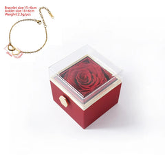 2024 New Valentine's Day Gift Double Heart Bracelets for Women Custom Engraved Name Steel Bracelets Eternal Rose Box Wedding Box SHOWLU FASHION STORE