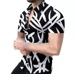 2023 New High Quality Hawaiian Baroque Short Sleeve 3D Printed Men's Shirt SHOWLU FASHION STORE