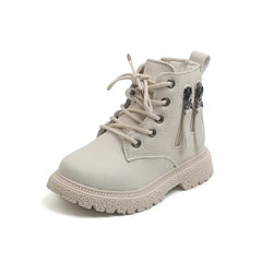 Rubber Boots for Children Boys Tide Boots Autumn Winter Warm Cotton Ankle Boots for Kindergarten Girls Kids Boots Double Zip New SHOWLU FASHION STORE