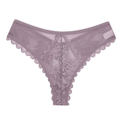 Lace Underwear Women's Panties Sexy Low-Waist Thong Hollow Out G String Female Underpant Solid Comfortable Female Lingerie SHOWLU FASHION STORE