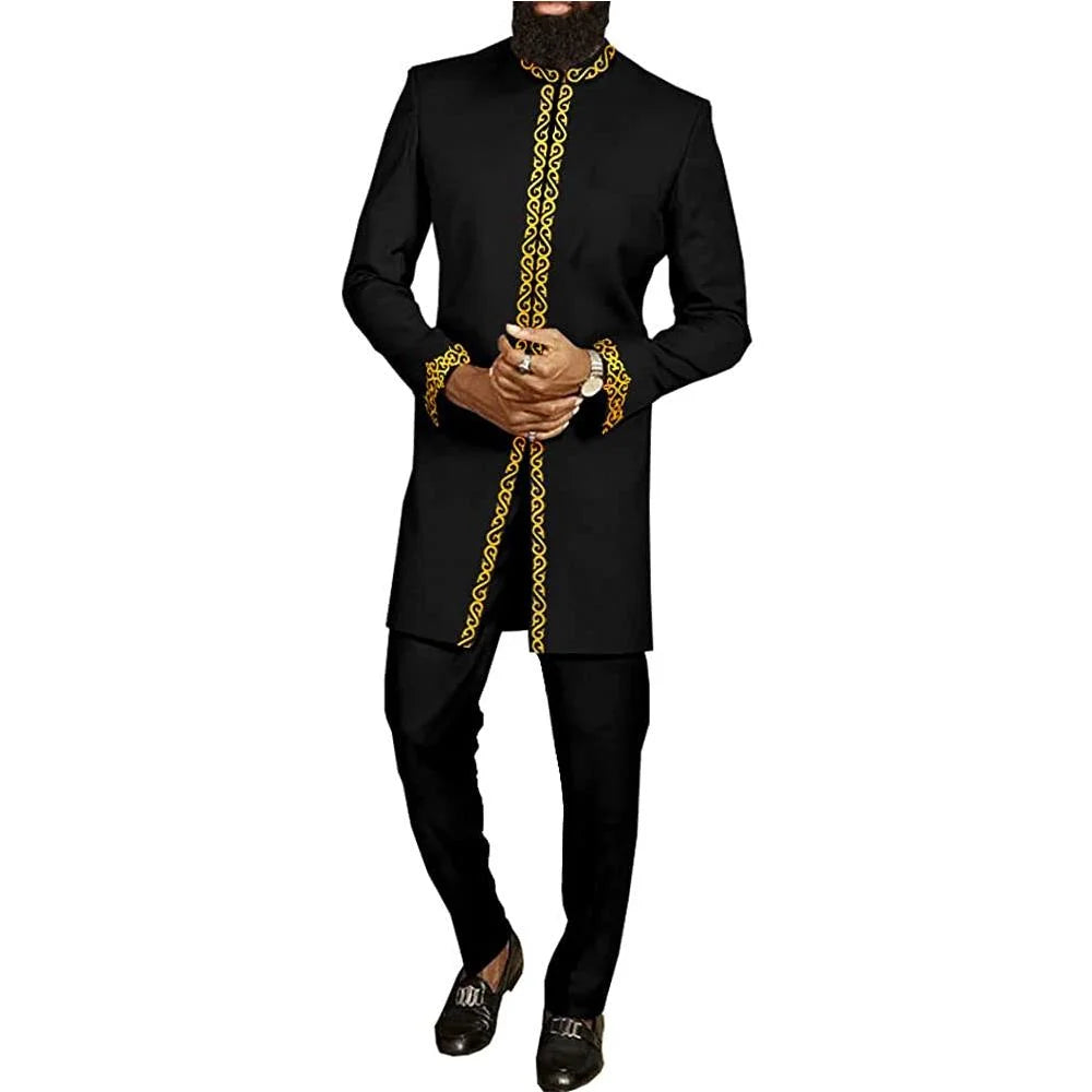 2025 new traditional men's suit luxury gentleman's shirt suit casual travel banquet men's two-piece set fashionable men's suit SHOWLU FASHION STORE