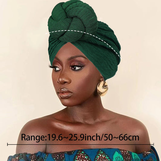Women's Fashion Turbans New Bubble Cloth Large Plate Flower Elastic Leisure Comfortable and Breathable Daily Hat Headband Hat SHOWLU FASHION STORE