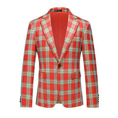 Single Breasted Plaid Suit Men's Clothing Fashion Simple Men Business Social Wedding Party Tuxedo Dress Blazers Jacket SHOWLU FASHION STORE