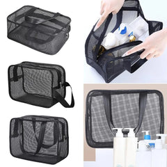 Big Pockets Tote Bag Easily Carry Beach Mesh Shower Mesh Shower Bag Quick Dry Shower Storage Bag Beach