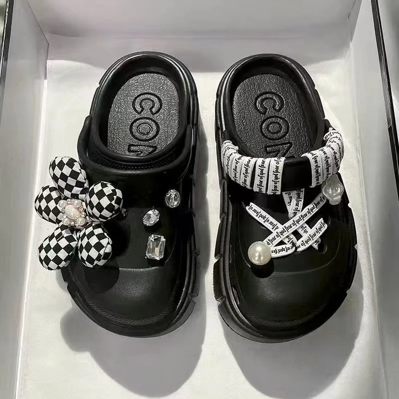 Summer Women Slippers Platform Clogs Outdoor Garden Shoes Female Pool Sandals Bathroom Flip Flops Mules Ladies Beach Slides SHOWLU FASHION STORE
