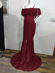 Clothing Photography European and American Women's Lace Short-sleeved Flysleeve Dresses for Maternity Photo Shoots