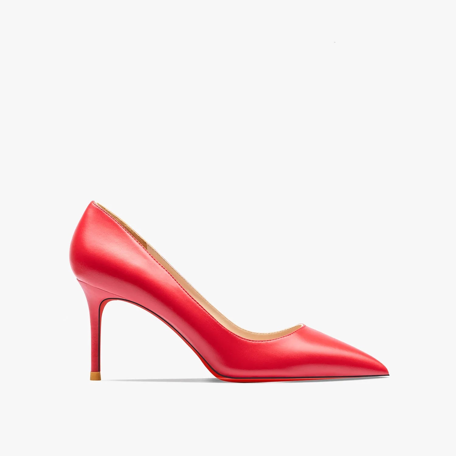 Women's Red Shiny Bottom High Heels Brand High Heels  12 cm Sexy Matte Party Pointed Wedding Shoes Shallow Mouth Single Shoes SHOWLU FASHION STORE