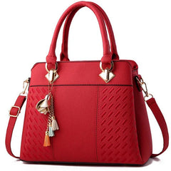 Gusure Luxury Handbag Women Crossbody Bag with tassel hanging Large Capacity Female Shoulder Bags Embroidery Tote Sac A Main SHOWLU FASHION STORE