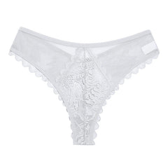 Lace Underwear Women's Panties Sexy Low-Waist Thong Hollow Out G String Female Underpant Solid Comfortable Female Lingerie SHOWLU FASHION STORE